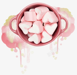 粉红棉花糖素材