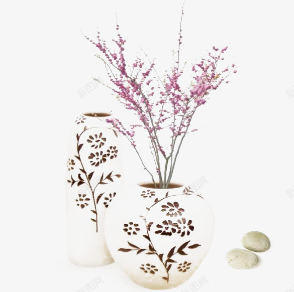 陶瓷的花瓶png免抠素材_新图网 https://ixintu.com 石头 紫花 花瓶 陶瓷