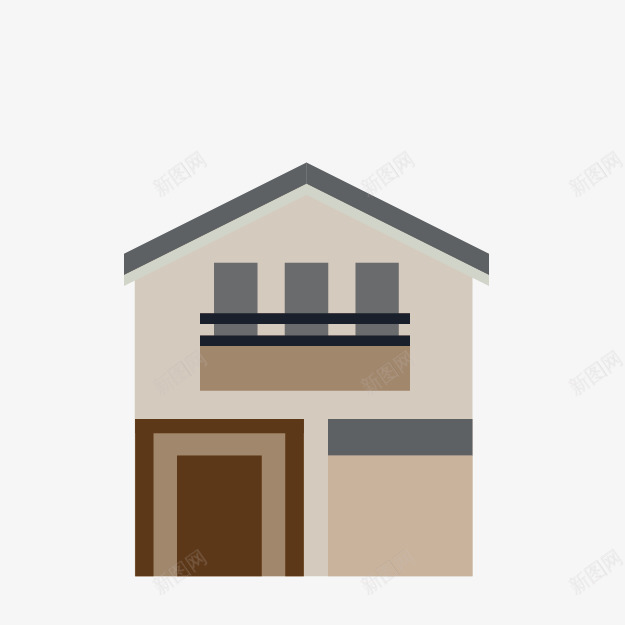 日本png免抠素材_新图网 https://ixintu.com 卡通 建筑物 房子 房屋 日本 楼房 背景图案