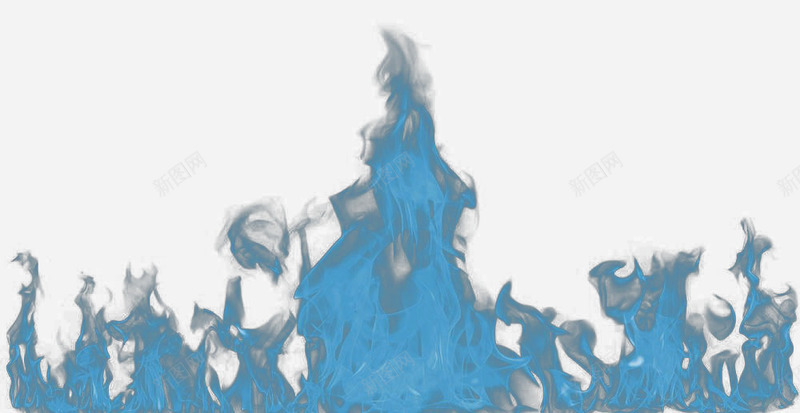 蓝色火焰装饰psd免抠素材_新图网 https://ixintu.com 创意 抽象 火 火星 火焰 火花 烈火 烈焰 蓝火