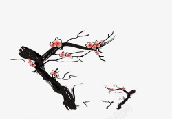 梅花树手绘图素材