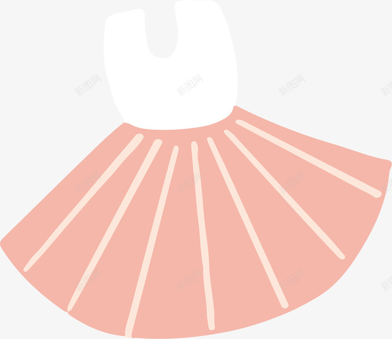 卡通粉红色裙子矢量图ai免抠素材_新图网 https://ixintu.com 创意 卡通手绘 抽象 粉红色 裙子 设计 矢量图