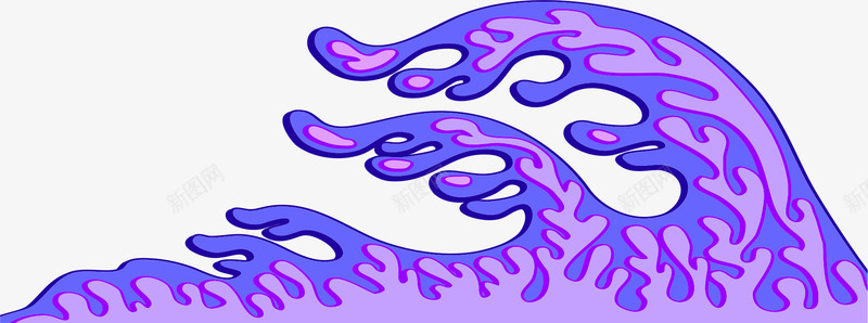 紫色海浪矢量图eps免抠素材_新图网 https://ixintu.com 卡通 大海浪 日本海浪 日本海浪图 海浪 紫色 矢量图