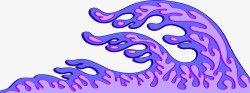 紫色海浪矢量图素材