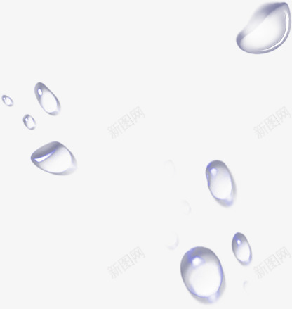 卡通白色液体水珠png免抠素材_新图网 https://ixintu.com 卡通 水珠 液体 白色 设计