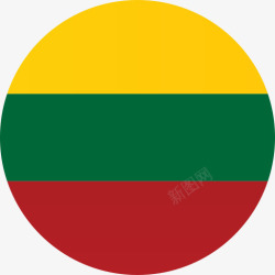 lithuania国旗立陶宛欧洲国家的国旗图标高清图片