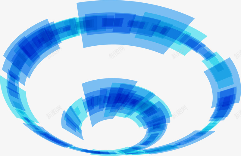 抽象科技蓝色背景png免抠素材_新图网 https://ixintu.com 几何方块 抽象背景 科技 蓝色