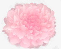 粉红色的花卉水墨风格水彩渲染素材
