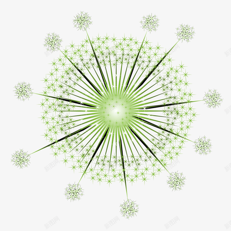 彩色植物发散元素矢量图ai免抠素材_新图网 https://ixintu.com 光芒 卡通插画 庆祝 彩色 植物 烟花 环境 纹理 质感 矢量图