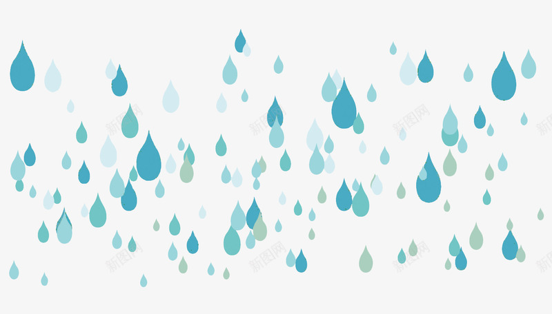 雨滴png免抠素材_新图网 https://ixintu.com 水彩 水滴 矢量水滴 蓝色 蓝色水滴 雨滴