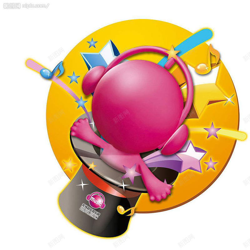咪咕音乐帽子吉祥物图标psd_新图网 https://ixintu.com LOGO 咪咕音乐 咪咕音乐帽子吉祥物 图案标志 紫色 音乐