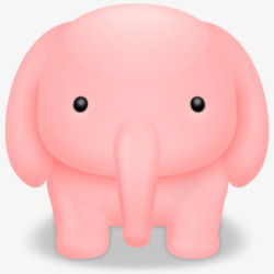 大象粉红动物卡通素材