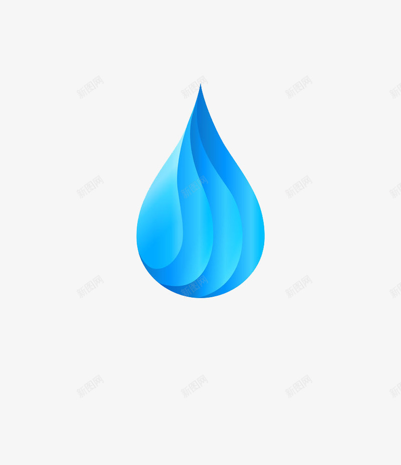 蓝色分层水滴图标png_新图网 https://ixintu.com 分层 图标 水滴 蓝色