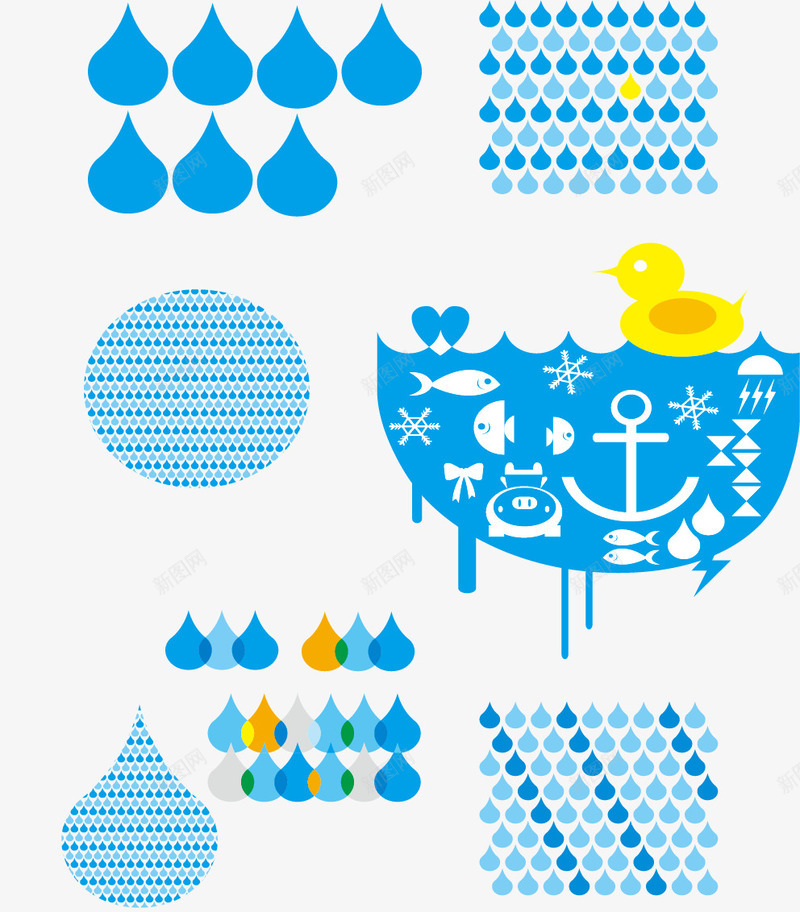 水滴图标png_新图网 https://ixintu.com LOGO 图标素材 水滴 蓝色