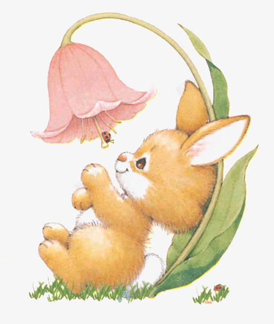 可爱兔子png免抠素材_新图网 https://ixintu.com 兔子 动物 卡通 可爱 复古 手绘 插画