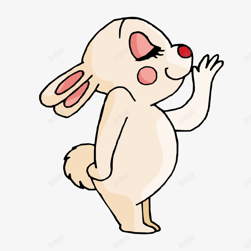 沉醉的小兔子png免抠素材_新图网 https://ixintu.com 享受 动物 卡通