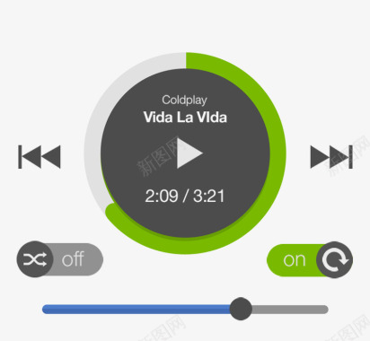 音乐播放器psd图标图标