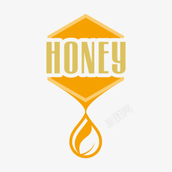 蜂蜜装饰黄色水滴装饰蜂蜜高清图片