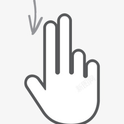 interactive下来手指手势手互动滚动刷卡交互图标高清图片