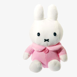 小兔子毛绒玩具粉色衣服小兔子高清图片