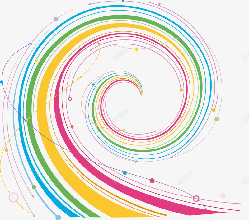 抽象七彩线条png免抠素材_新图网 https://ixintu.com 七彩 抽象 线条