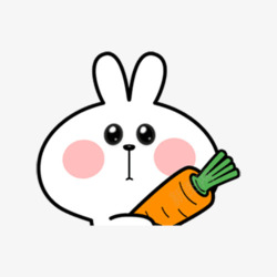 吃胡萝卜的兔子素材