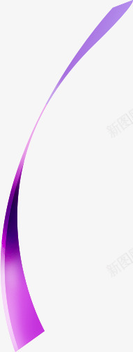 紫色飘动彩条png免抠素材_新图网 https://ixintu.com 彩条 紫色 飘动