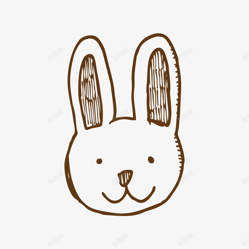 卡通手绘动物兔子头像png免抠素材_新图网 https://ixintu.com 兔子 动物 卡通 头像 手绘