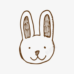 卡通手绘动物兔子头像素材