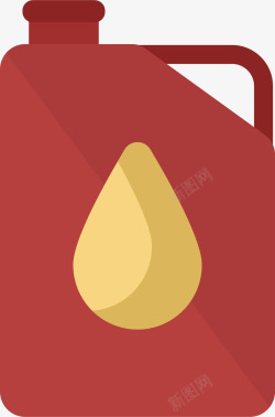 红色汽油罐水滴汽油矢量图高清图片
