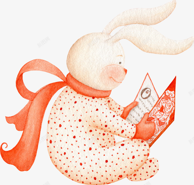 粉色看书的小兔子png免抠素材_新图网 https://ixintu.com png图形 png装饰 卡通 小兔子 粉色 装饰