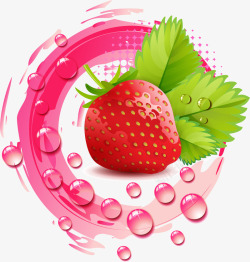 有水滴的草莓新鲜草莓水果背景高清图片