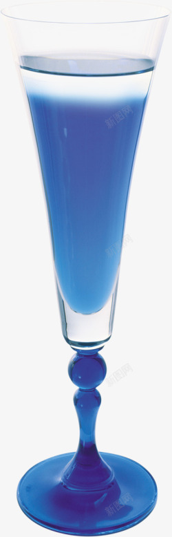 蓝色分层鸡尾酒素材