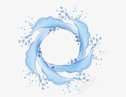 卡通泼水图案图素材