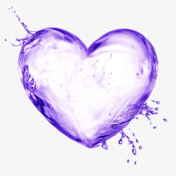 水心紫色爱心高清图片