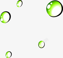 卡通绿色水滴素材