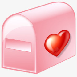 粉红邮箱情人节素材
