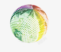 彩色立体科技纹路球体素材