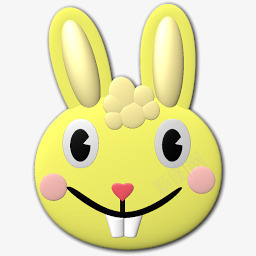 卡通兔子png免抠素材_新图网 https://ixintu.com 小兔子LOGO 小兔子头像 装饰性兔子图案 黄色小兔子