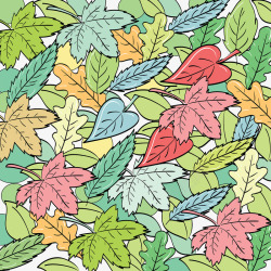 树叶枫叶图案矢量图素材