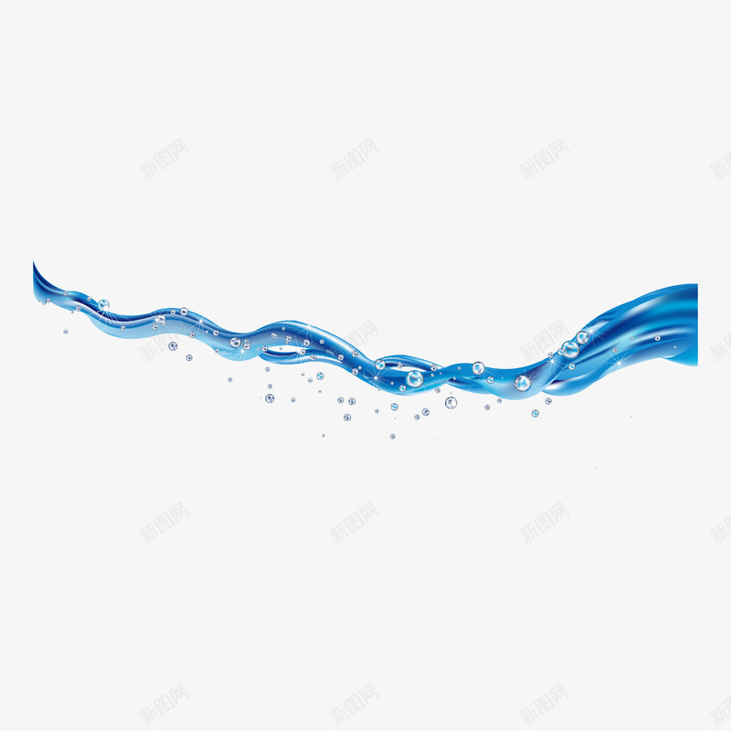 蓝色水元素png免抠素材_新图网 https://ixintu.com 水珠水蓝色液体水滴水元素水滴