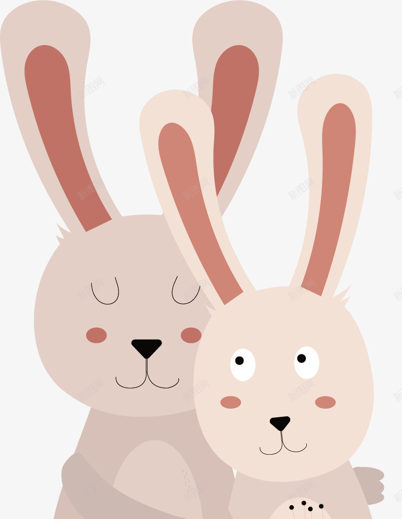 可爱的小兔子矢量图ai免抠素材_新图网 https://ixintu.com 兔子 兔子卡通图 动物 可爱 温暖 温馨 矢量图
