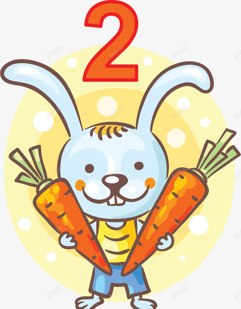 2根胡萝卜和小兔子png免抠素材_新图网 https://ixintu.com 小兔子 手绘图简图 拿着 插画 胡萝卜 蔬菜