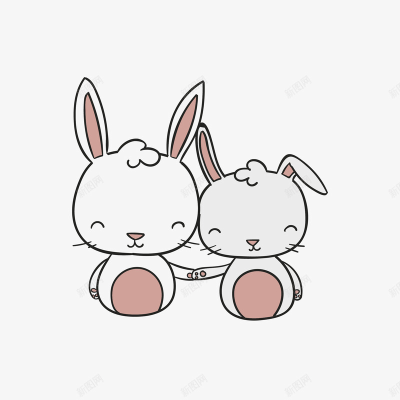 兔子卡通爱情动物矢量图eps免抠素材_新图网 https://ixintu.com 兔子 卡通 卡通动物 卡通的 可爱 可爱动物 可爱的动物 表白 矢量图