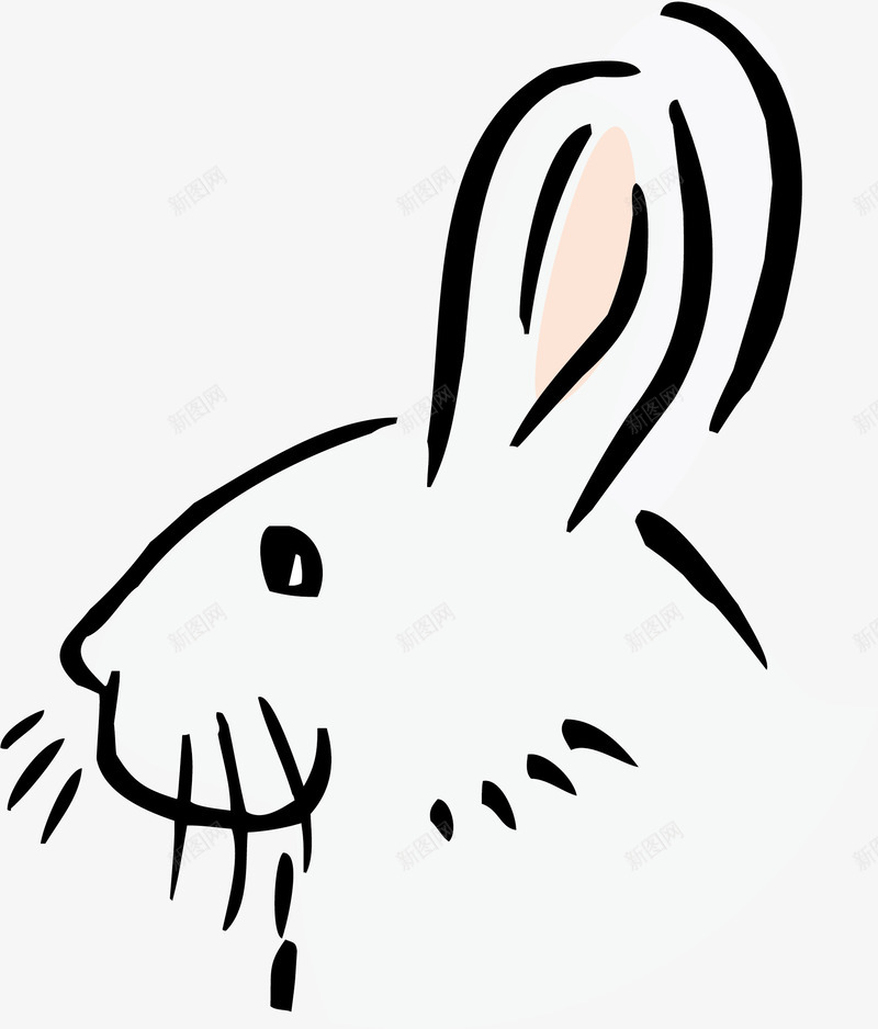 可爱卡通兔子矢量图图标ai_新图网 https://ixintu.com 卡通动物 可爱卡通兔子 矢量素材 矢量图