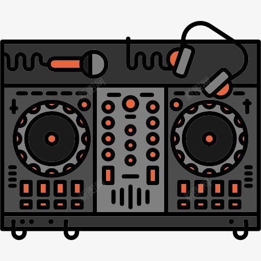DJ图标png_新图网 https://ixintu.com DJ 器具 工作空间 职业 音乐
