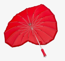 红色心型伞爱心晴雨伞素材