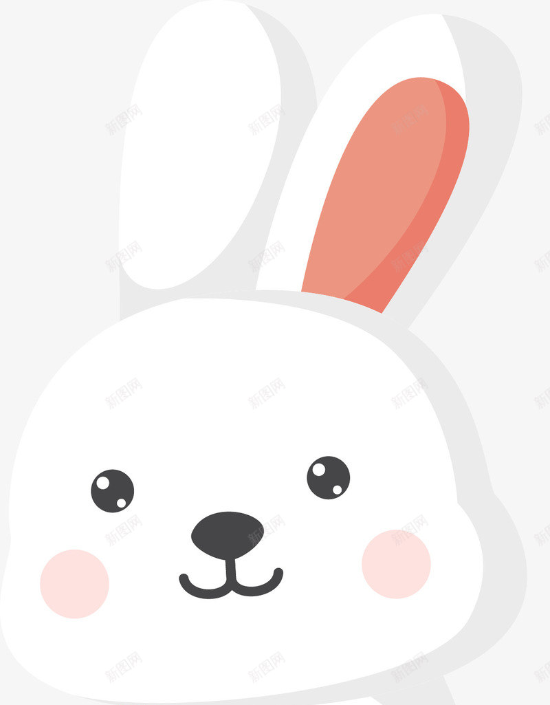 卡通白色兔子抱着鸡蛋png免抠素材_新图网 https://ixintu.com 卡通 白色兔子