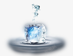 冰珠子创意冰块上的冰粒子高清图片