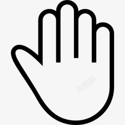 手势五高五冲程手势符号图标高清图片